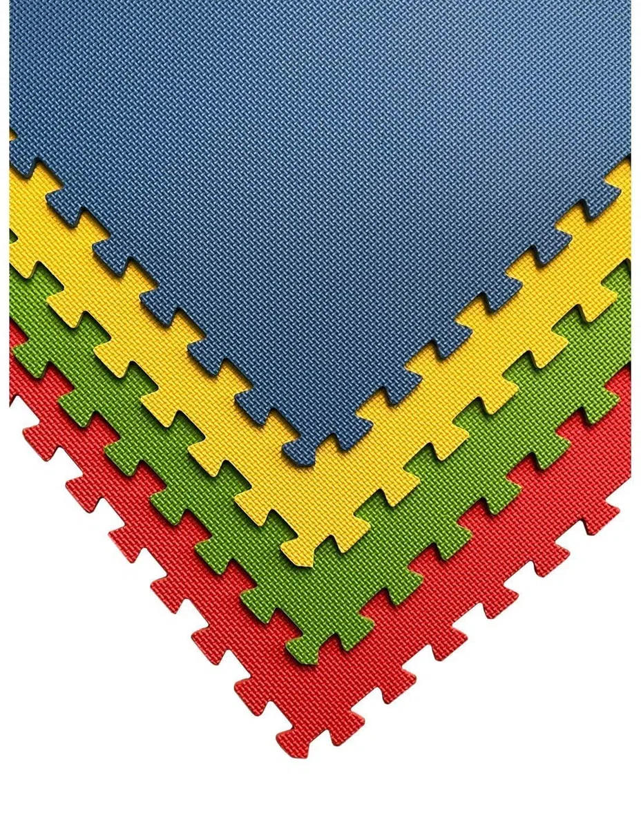 JARDIN202 - Esterilla Puzzle para Suelos de Gimnasio y Fitness | Colores | Protección de Goma Espuma, tatami puzzle Expandible 4 uds 60x60cm
