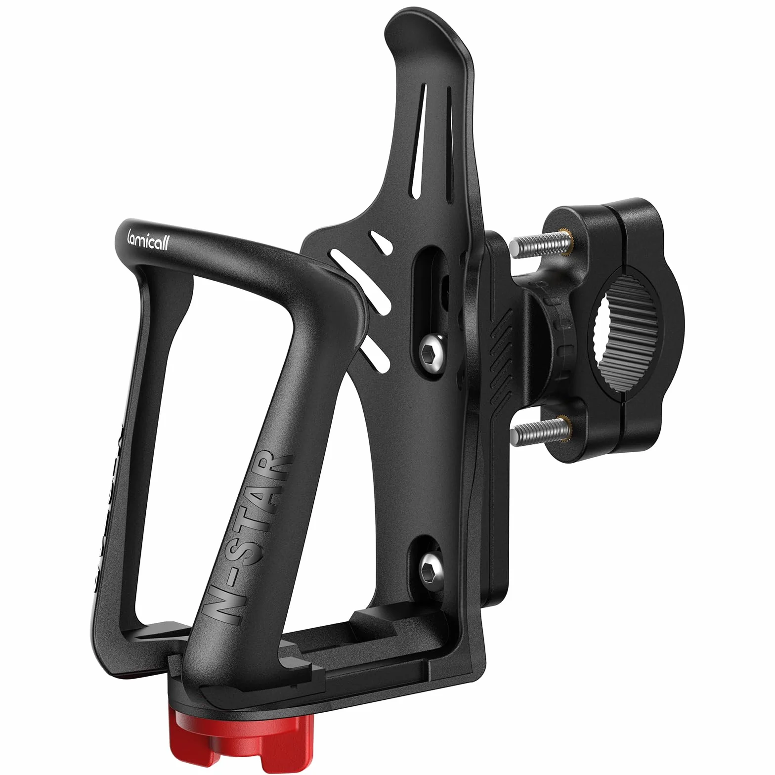 Lamicall Portabidón Bicicleta - [para Botellas de Diámetro de 48mm-71mm] [para Manillar y Marco] Soporte Botella Bicicleta con Herramienta de Tornillo, Portabidones Duraderos para Bicicleta MTB