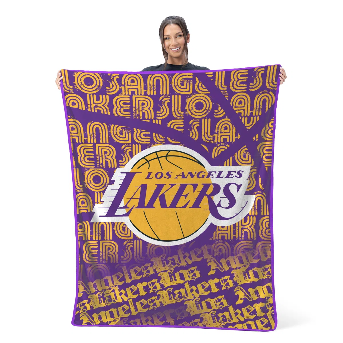 'Northwest Officially Licensed NBA Redux Micro Raschel Throw Blanket, Multi Color, 46'' x 60'''