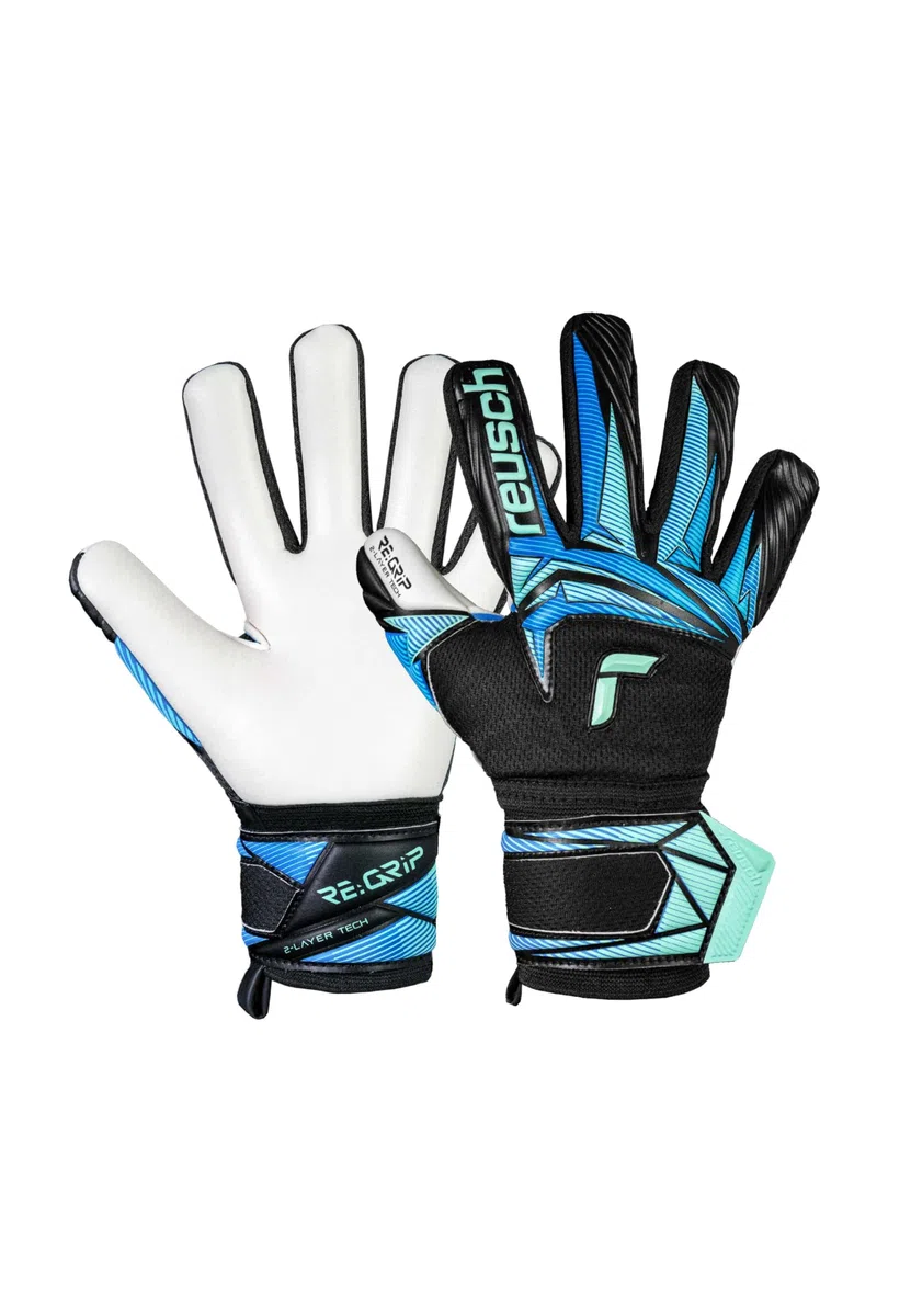 Reusch Guantes de Portero Profesionales para niños y jóvenes, Agarre Duradero y Ajuste Seguro, Transpirables, para Entrenamiento y Juego, césped Artificial y césped Natural, Talla 4 – 8, Atract RE