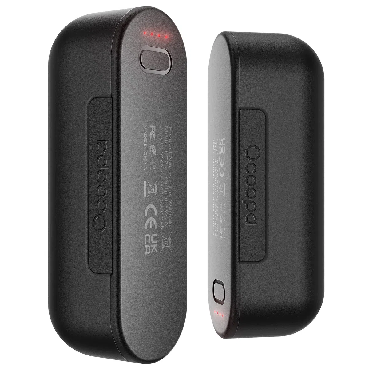 OCOOPA Magnético Calentadores de Manos Recargables 5000mAh*2Packs, 16 Hrs de Calor 4 Niveles de Calor hasta 58°C, Cargador Portátil USB-C, Raynauds, Golf, Regalos Tecnológicos para Hombres, UT2s