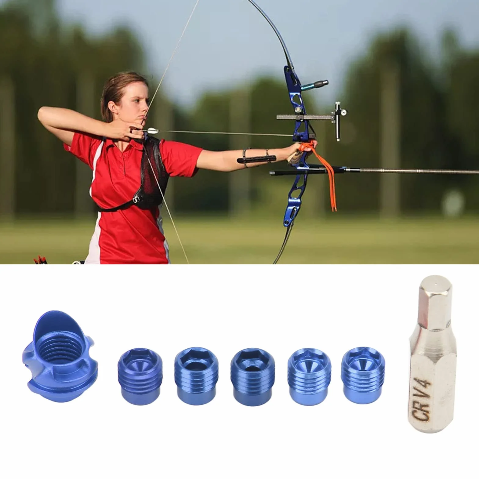 Compound Bow Sight Peep, CNC Maching Kit Tapa Mirilla con Capucha para Tiro con Arco Aleación de Aluminio Ligero para la Caza