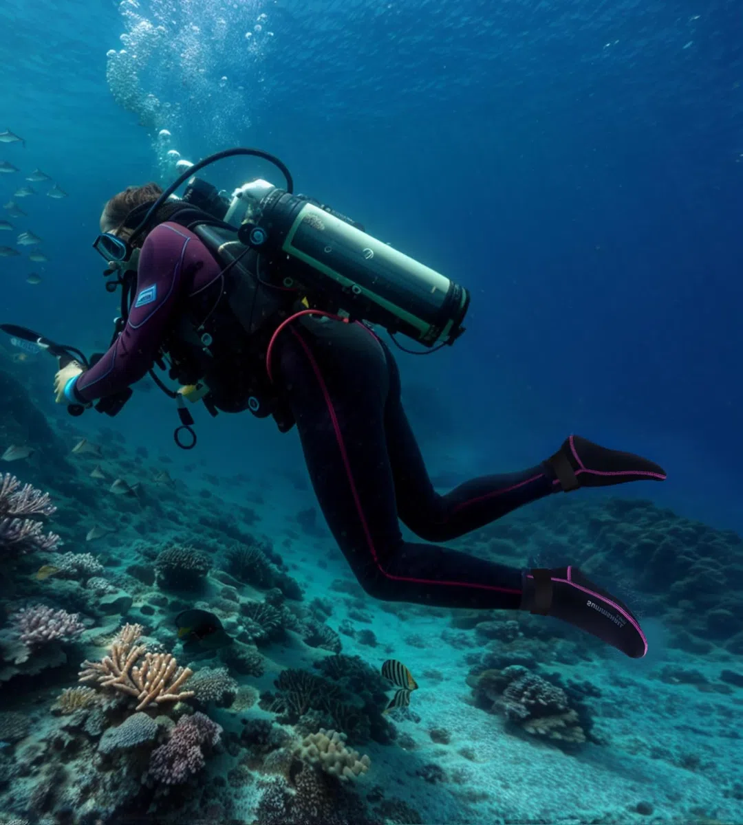 Calcetines Neopreno, Hombres Mujeres 3MM Calcetines de Neopreno Escarpines Calcetines de Buceo para y Deportes Acuáticos