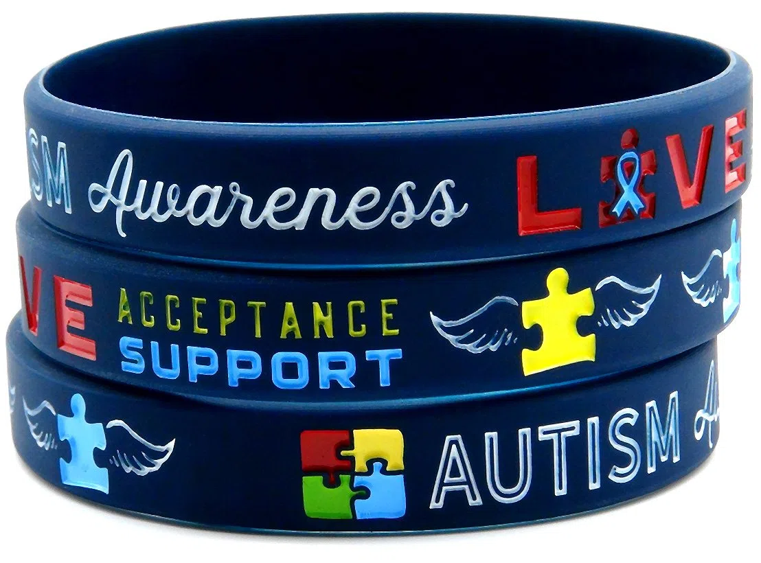 Inkstone Pack of 6, Pulseras de Conciencia del Autismo, Pulseras de Silicona en Talla Unisex Adulto