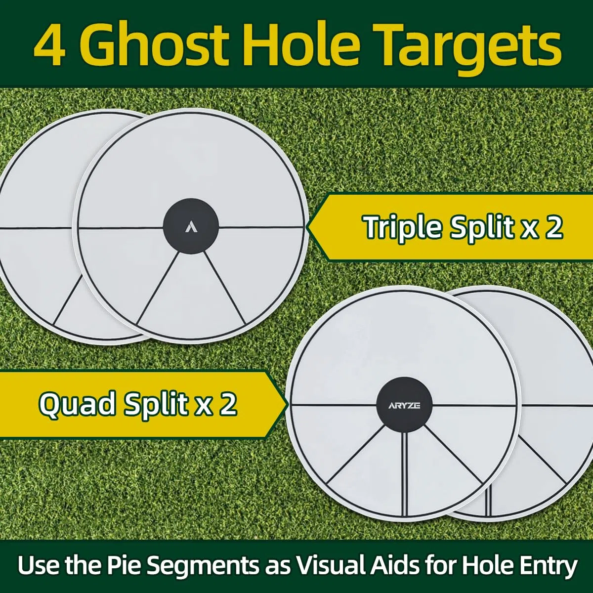 Putt Target Ghost Hole - Ayuda de Entrenamiento para Practicar Putting y Chipping. Disco Plano de tamaño Oficial para Uso en Interiores o Exteriores. Accesorios de Golf
