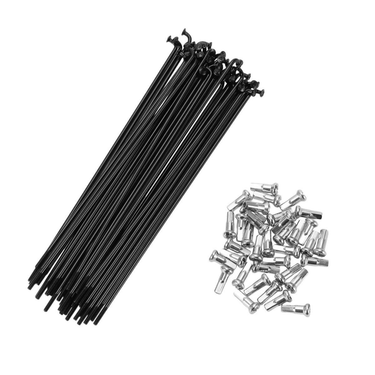 A ABSOPRO Radios para Bicicleta 14G, radios de Acero Negro para Bicicleta de montaña, 36 Unidades. 135mm