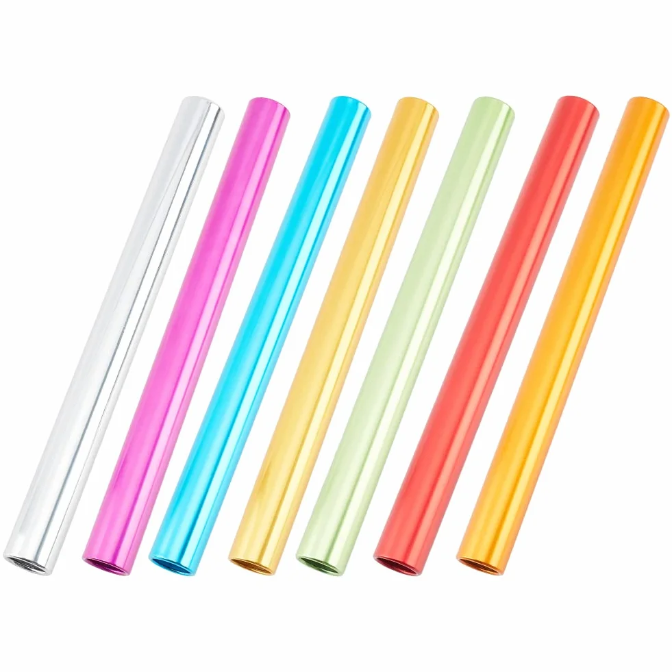NBEADS 7 bastones de carrera de aluminio, 7 colores, soporte de aluminio para pista, soporte de carrera, varita para práctica deportiva al aire libre, atleta, 7 unidades