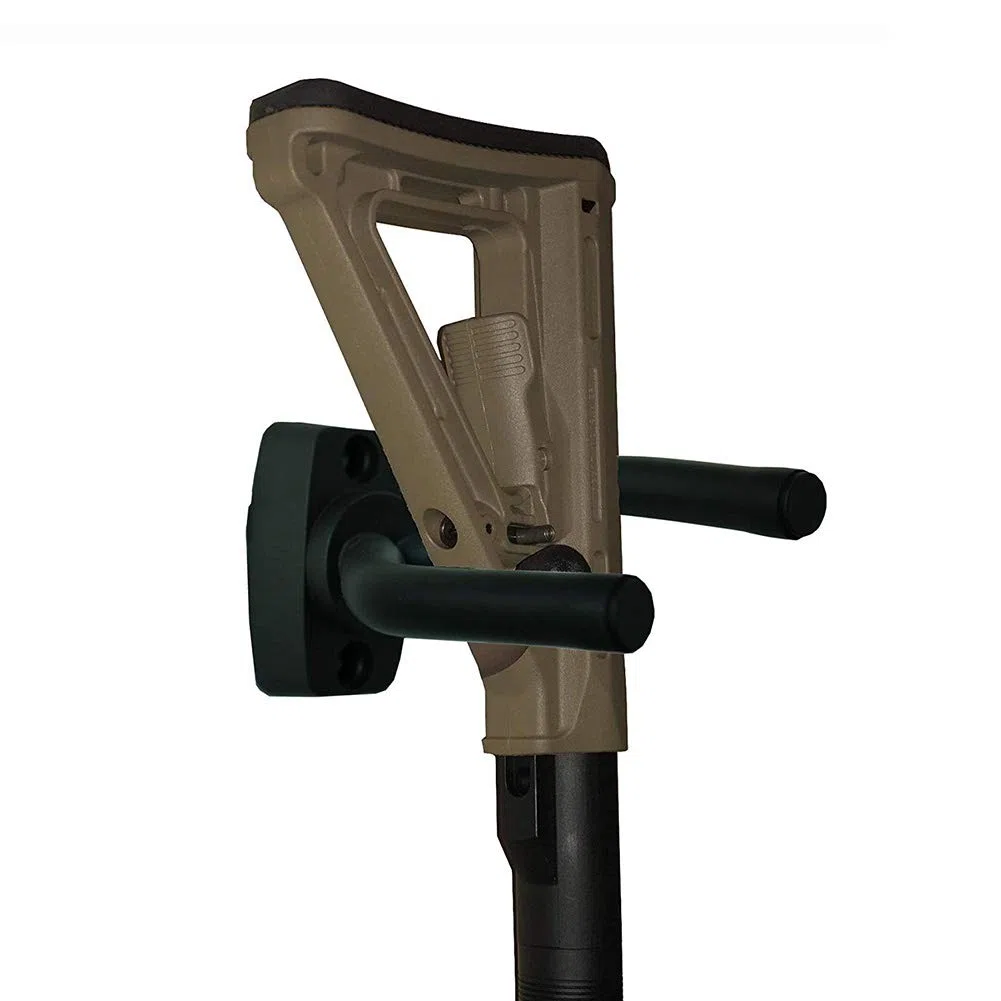 Soporte de pared para rifles, escopetas, soporte de almacenamiento para rifles, escopetas, airsoft, arco compuesto y guitarra, paquete de 4