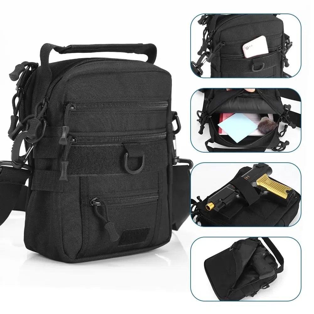 ACEXIER Bolsa de Arma Táctica Militar Correa para el Hombro Bolsa de Caza Pistola Funda Porta Pistola Funda para Pistola Airsoft Paquete Ajustable