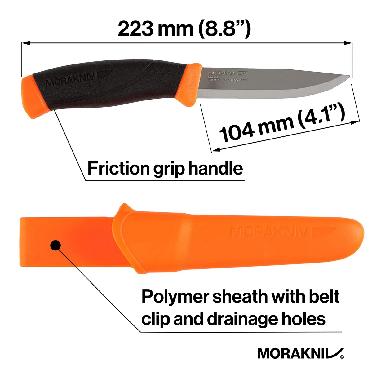 Mora NZ-CF0-SS-24 Cuchillo de Hoja Fija