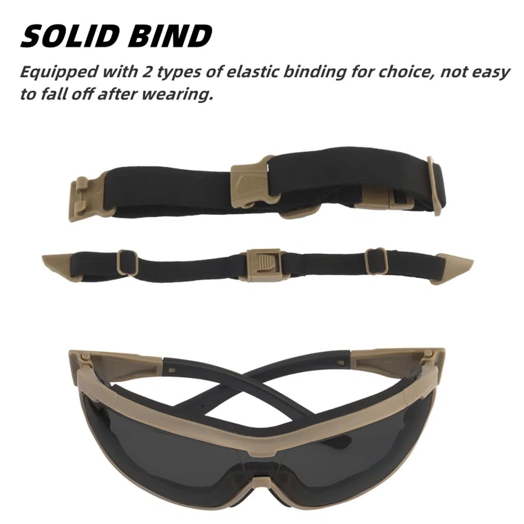 Gafas Tácticas Anti Viento Outdoor Lentes Intercambiables Airsoft Equitación Caza CS Deportes Ejército (Color : TL)