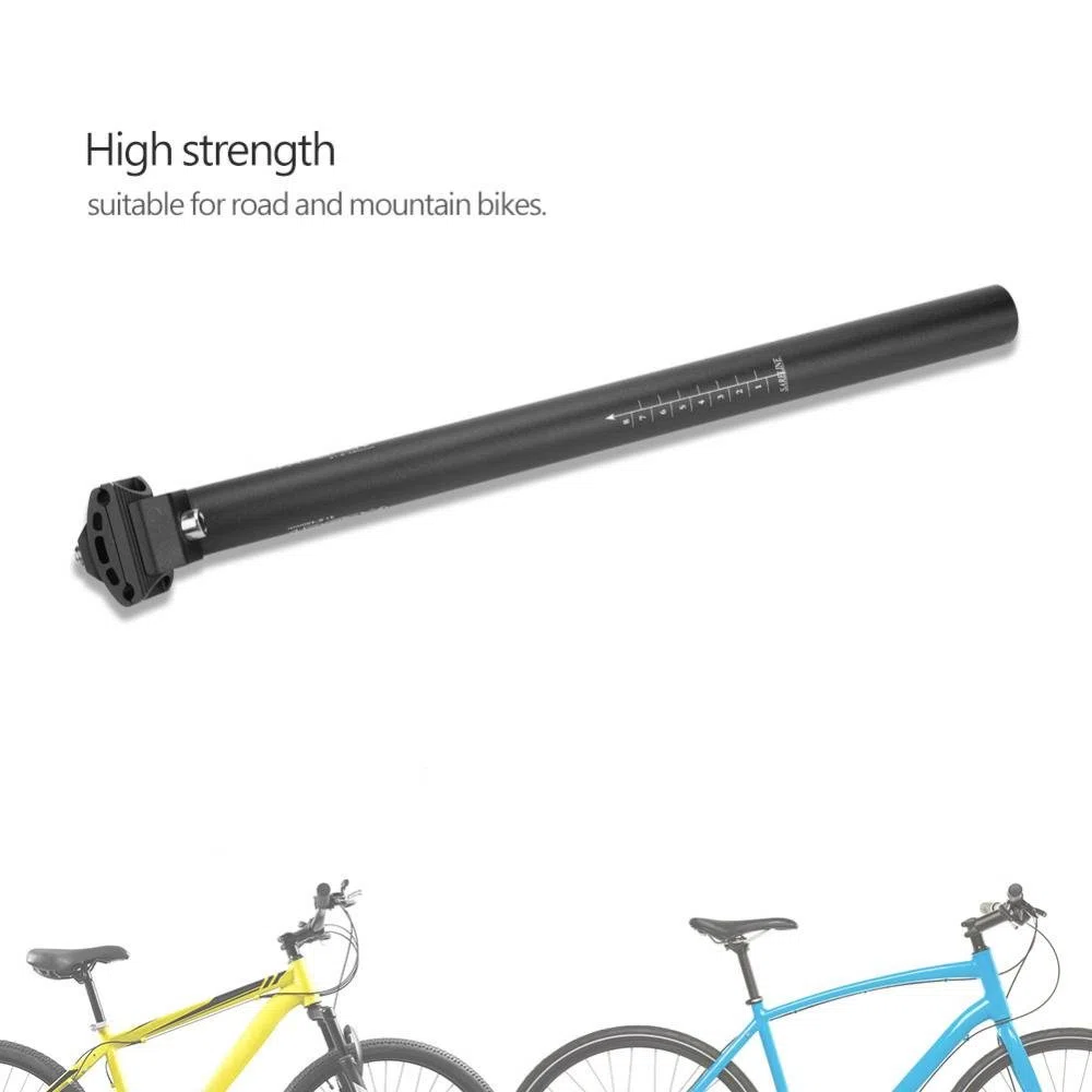 Tija de Sillín de Bicicleta BMX MTB Mountain 27.2/28.6/30.8/31.6mm Tija para sillín aleación de Aluminio MTB Bicicleta de Carretera Ciclismo Bicicleta Tubo de Asiento Saddle Post,Negro