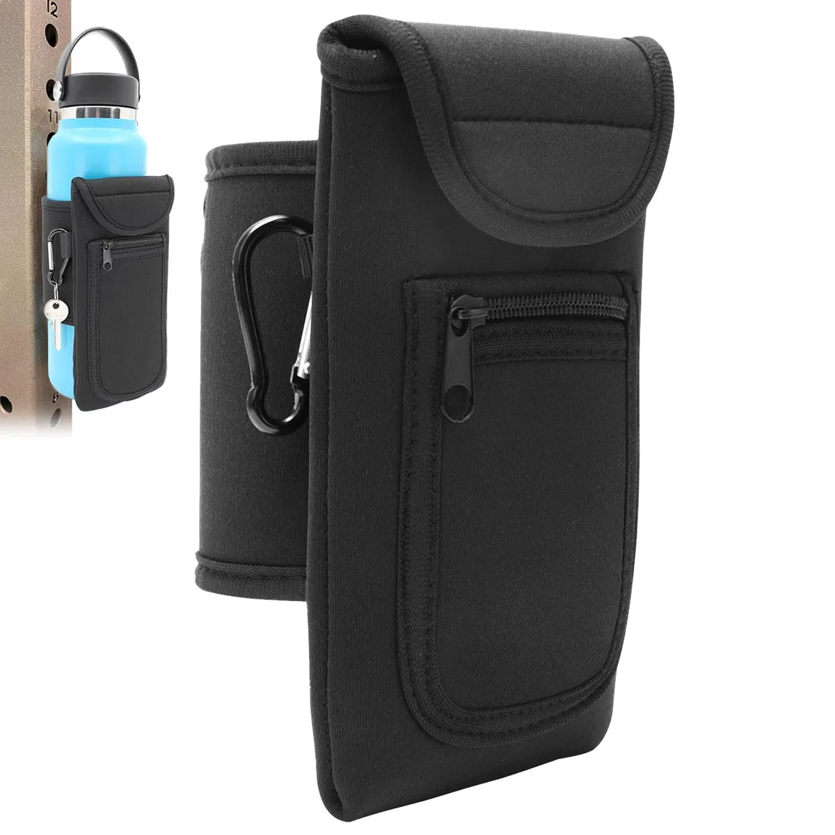 Bolsa magnética para gimnasio, bolsa deportiva para el gimnasio, bolso bandolera para hombre y mujer, soporte móvil para botellas de agua de 1 y 1,5 litros, ideal para viajes y trabajo