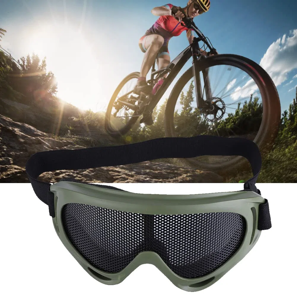 Gafas Malla Airsoft,Gafas Protección Ocular Táctico Disparo a Prueba de Viento Gafas de Paintball Resistencia a los Golpes reemplazo para Ciclismo Senderismo Moto Bicicleta(Color de Ejército)