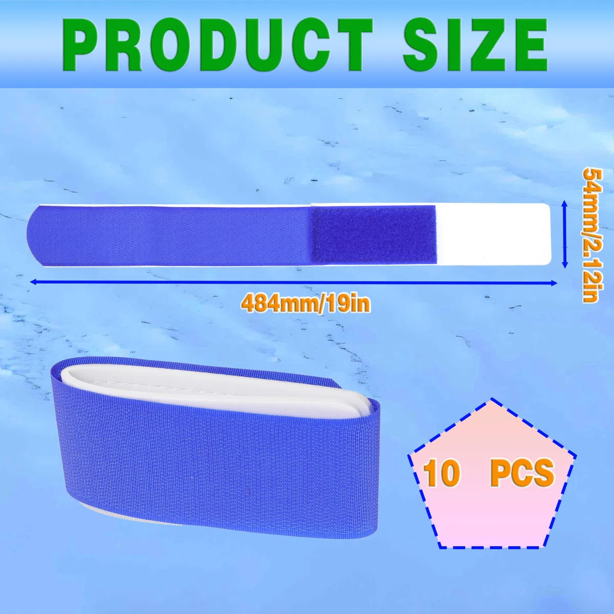 (Actualización) 10 x Correas Ajustables para esquís Correas de esquí EVA con diseño Protector para Transportar Equipo de esquí Invierno Navidad (Azul Rosa Naranja Amarillo Negro)