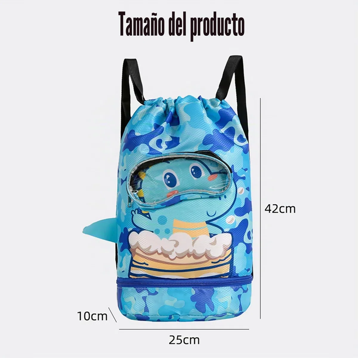 Bolsa Deporte Niño, Mochila Cuerdas Impermeable, Mochila Deporte Niño Gran Capacidad, Separación Seca y Húmeda Gimnasio para Niños en la Piscina, la Playa, Viajando