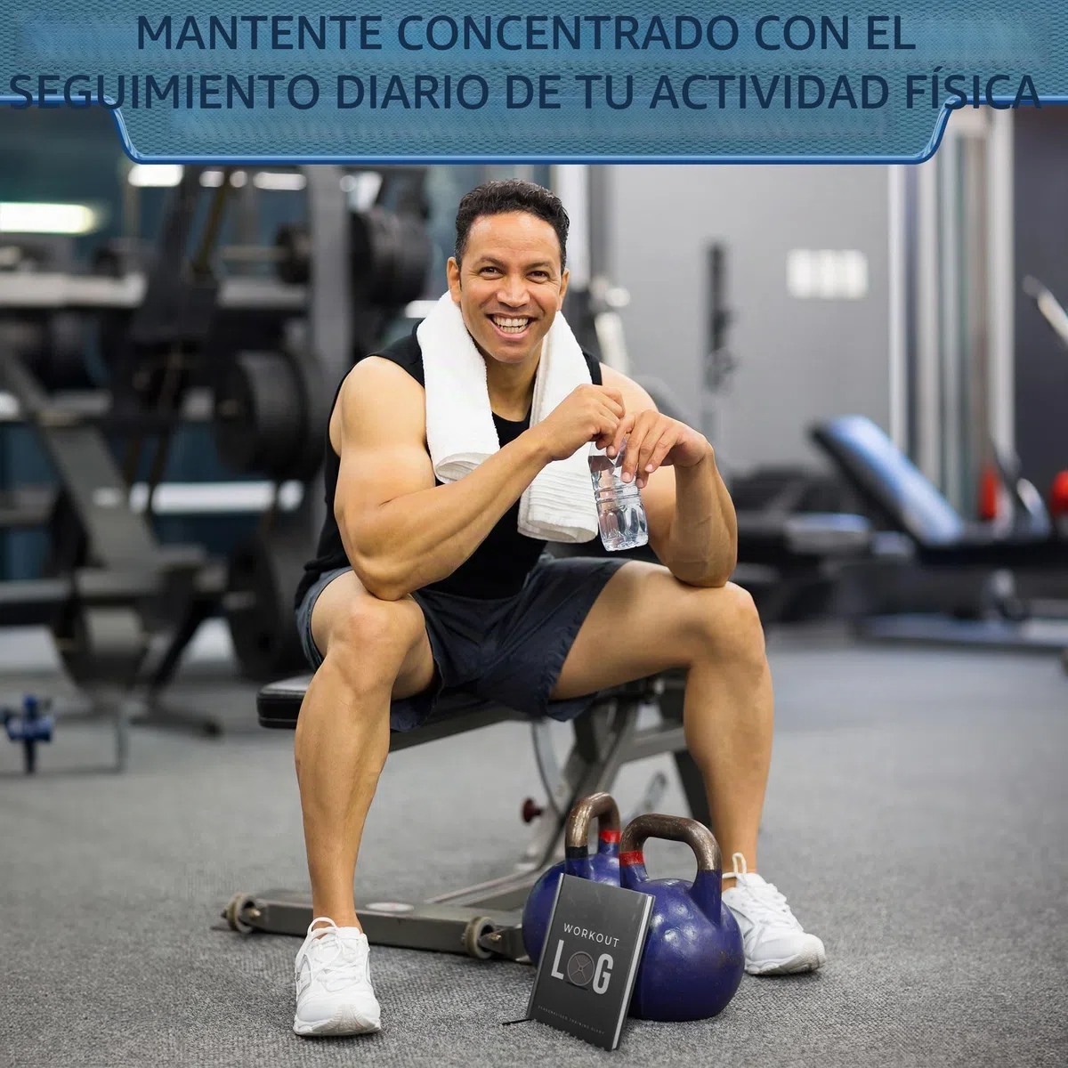 Fitness Logbook - Planificador de entrenamiento - Tamaño A5, Gris antracita - Diario de entrenamiento - Establecimiento de objetivos para culturismo - por Workout Log