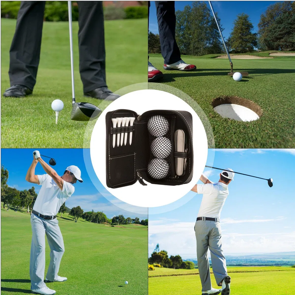Bolsa para Objetos De De Golf,Porta Tees De Golf Portátil En - Organizador Impermeable para Entrenamiento Viaje Coche Casa Regalo para Golfistas