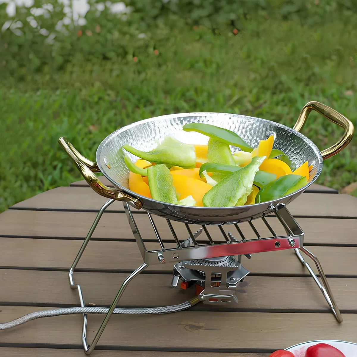 Parrilla de Camping, Soporte Plegable para Camping al Aire Libre, Soporte Ultraligero para Fogata de Acero Inoxidable, Parrilla Portátil para Camping, Senderismo, Barbacoa, Pesca