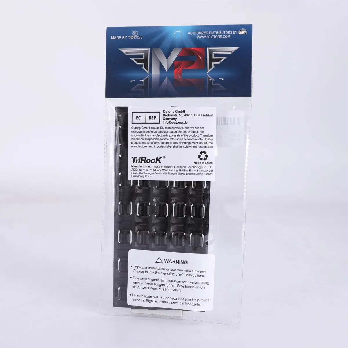 Trirock 5-Pack Black Heat Resistant Non-Slip M-LOK Handguard Protector Rubber Rail Cover Fits MLOK Cutout Picatinny Rail