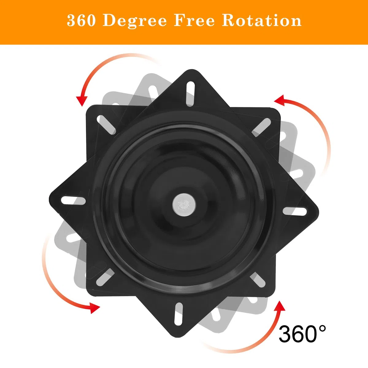 Tissting Base Giratoria de Asiento de 7 Pulgadas, Placa de Montaje de Asiento Giratorio de 360 ​​Grados Accesorio de Hardware de Acero Inoxidable Recubierto de EDC para Yate Marino