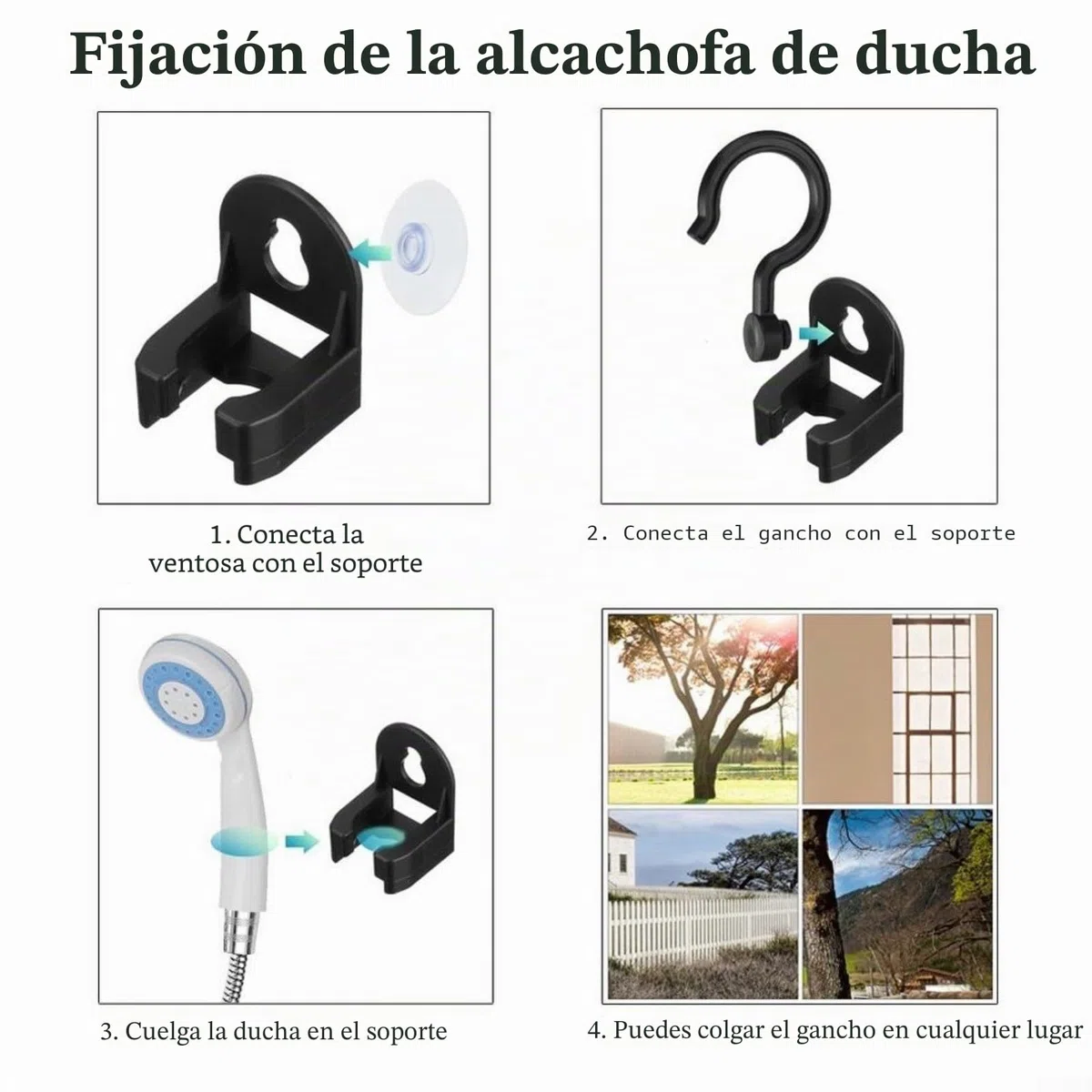 Juego de bomba de ducha portátil para camping, ducha eléctrica recargable portátil para senderismo al aire libre, limpieza de mascotas, operación con un solo clic con ventosa