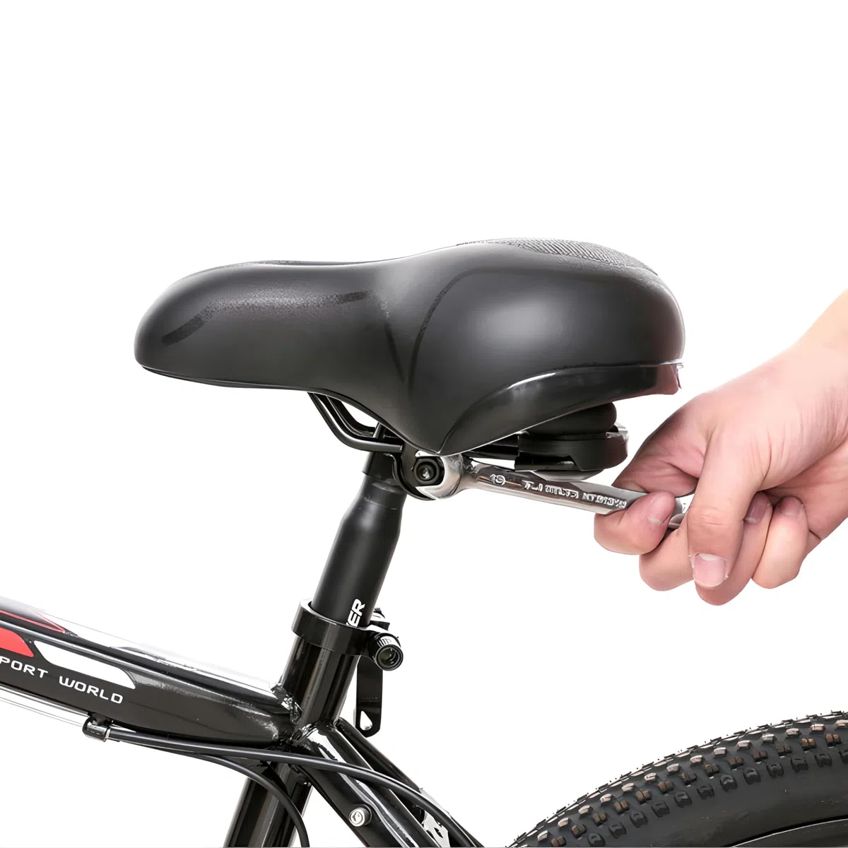 Retoo Sillín de bicicleta con espuma viscoelástica cómoda y suave, asiento de bicicleta con cubierta impermeable, ergonómico, ancho, transpirable, cómodo, amortiguador de golpes, para bicicleta de