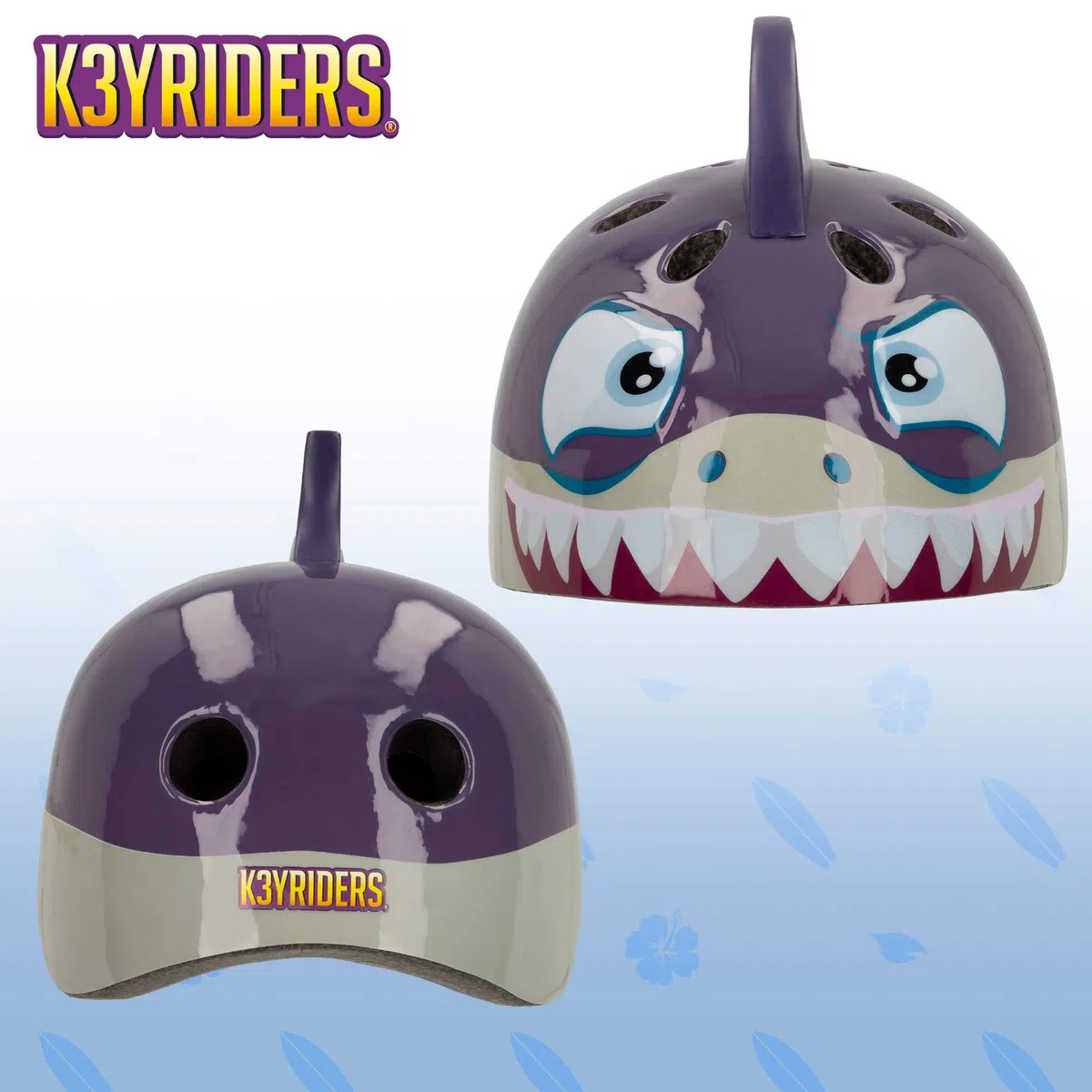 COLORBABY K3yriders Casco de seguridad 3D, casco infantil 3D, casco diseño de tirburón, casco para niños 3 años, casco , medidas 21x24,5x20 cm, para bicis y patinetes (43783)