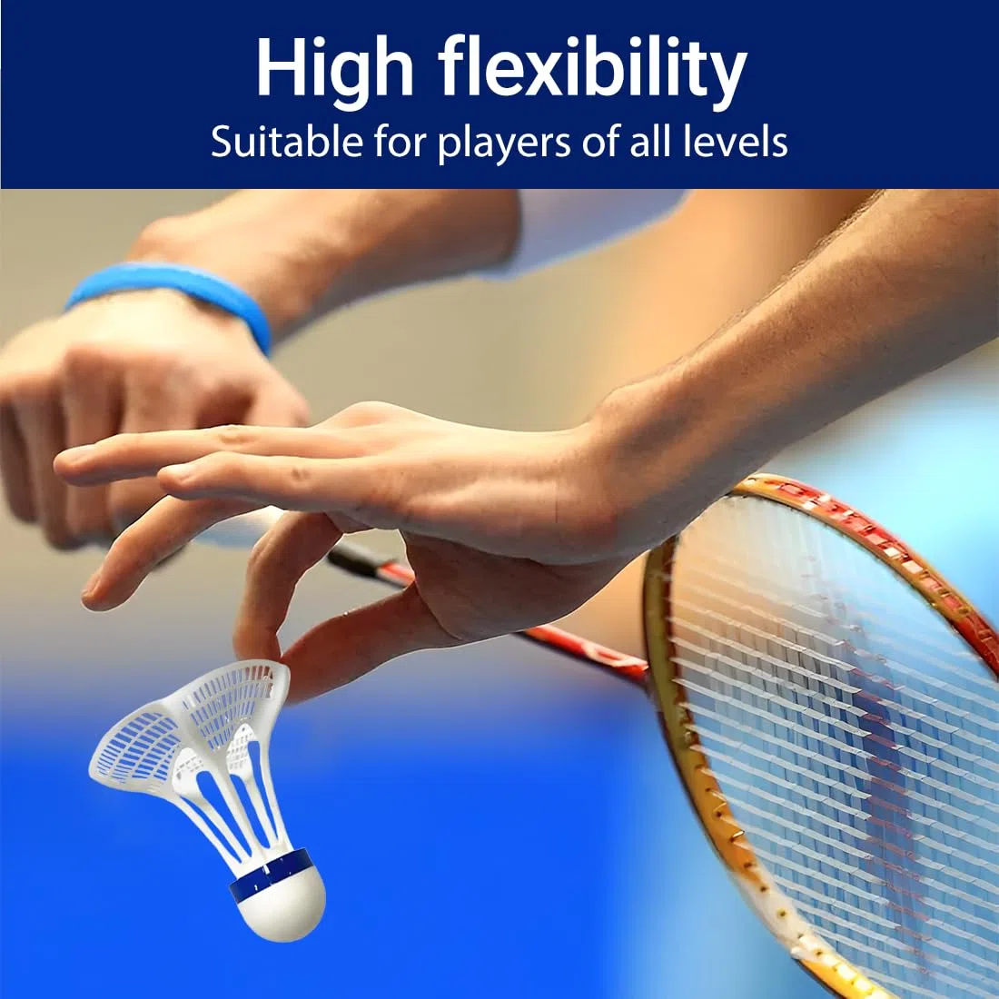 IKOPFLN 4 Piezas Bádminton,Viento y, Bola de Nylon Plástico Resistente al Viento,Bolas de Bádminton con Gran Elasticidad y Durabilidad Bádminton
