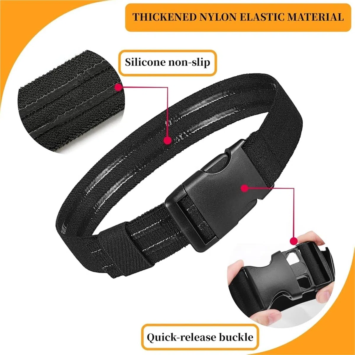 Genérico 2 Bandas elásticas tácticas para Muslo - Porta-Fundas para Caza/Exterior con Hebilla de liberación rápida