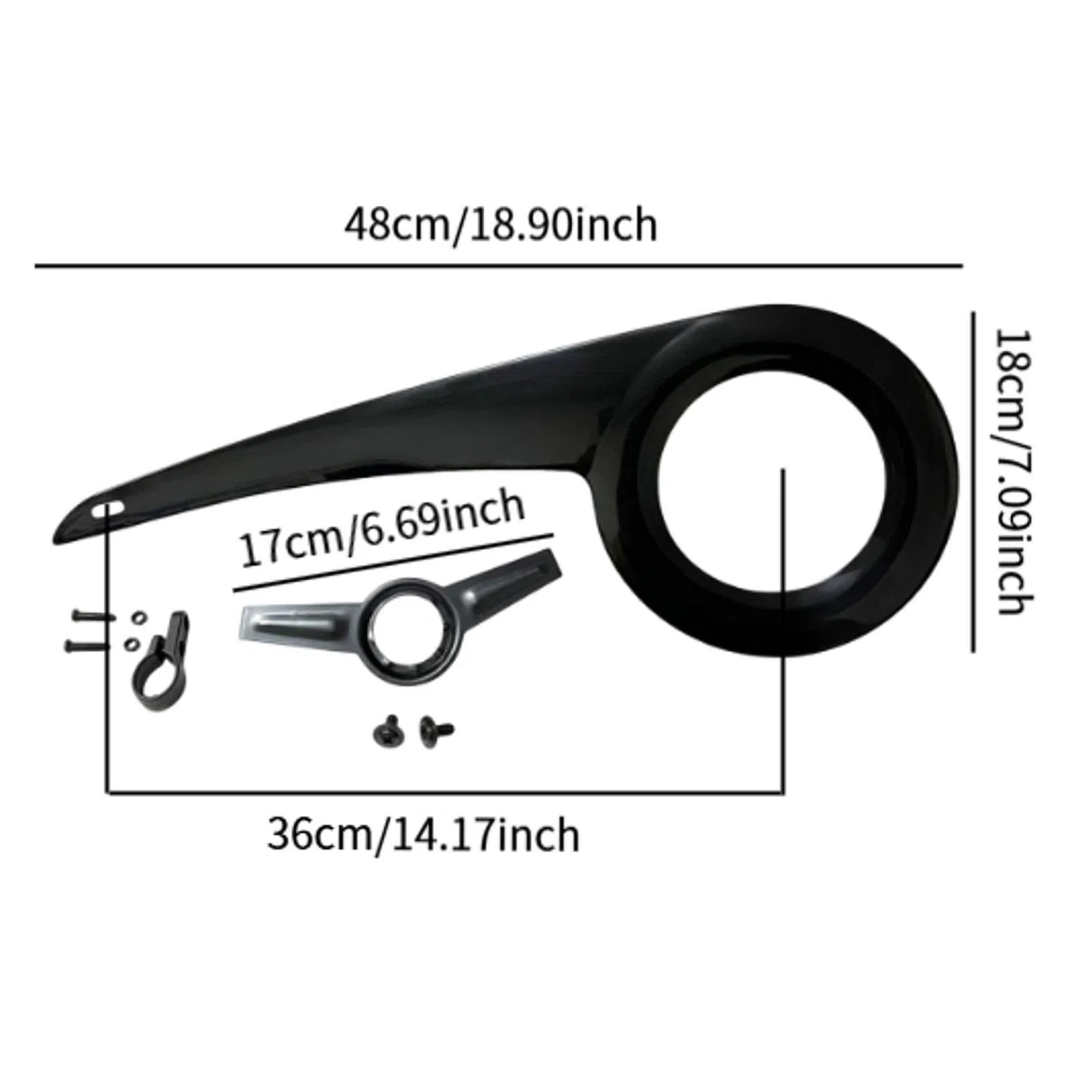 Gralara Bike Chain Cover Protector para Bicicleta con Diseño Moderno Carcasa de Protección de Cadena Accesorios de Viaje Adecuado para Adultos Desplazamiento