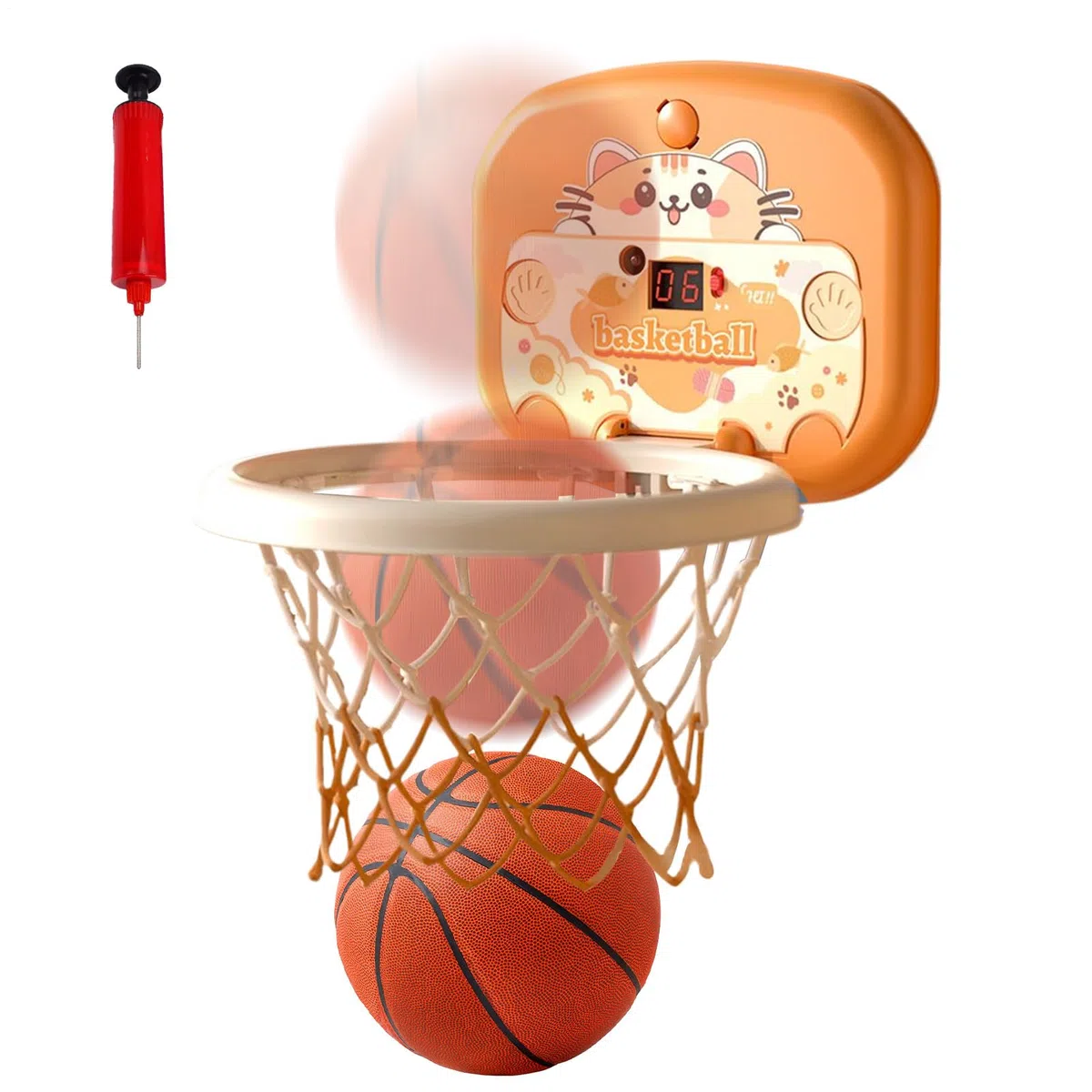 Aro De Baloncesto Mini - Juego De Canasta Infantil para Casa - De Pared con Marcador Educativo Juego Deportivo para Niños Adolescentes Y Habitación Infantil