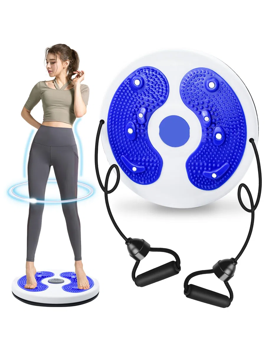 Kikuo Inicio Placa giratoria Fitness Belleza Cintura Abdomen Máquina adelgazante Máquina de entrenamiento de estómago Masaje de pies Placa lumbar interior Equipo de Fitness para Puede cargar 120 kg