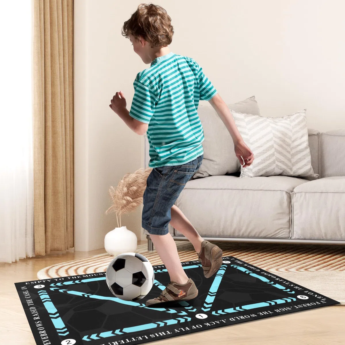 Tapete de entrenamiento de fútbol, 60 x 90 cm, tapete de entrenamiento de fútbol antideslizante, tapete de entrenamiento de control de pelota de regate, tapete deportivo, equipo de