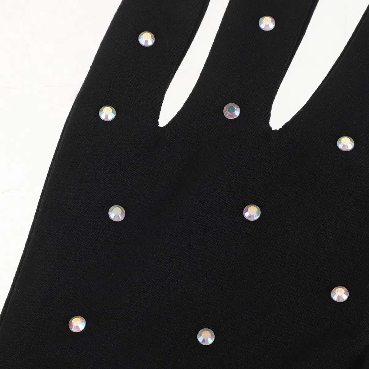 Guantes para Patinaje sobre Hielo para Niñas con Tela Elástica y Soporte Antideslizante, Diseño con Gemas de Imitación Adecuado para Entrenamientos y Espectáculos