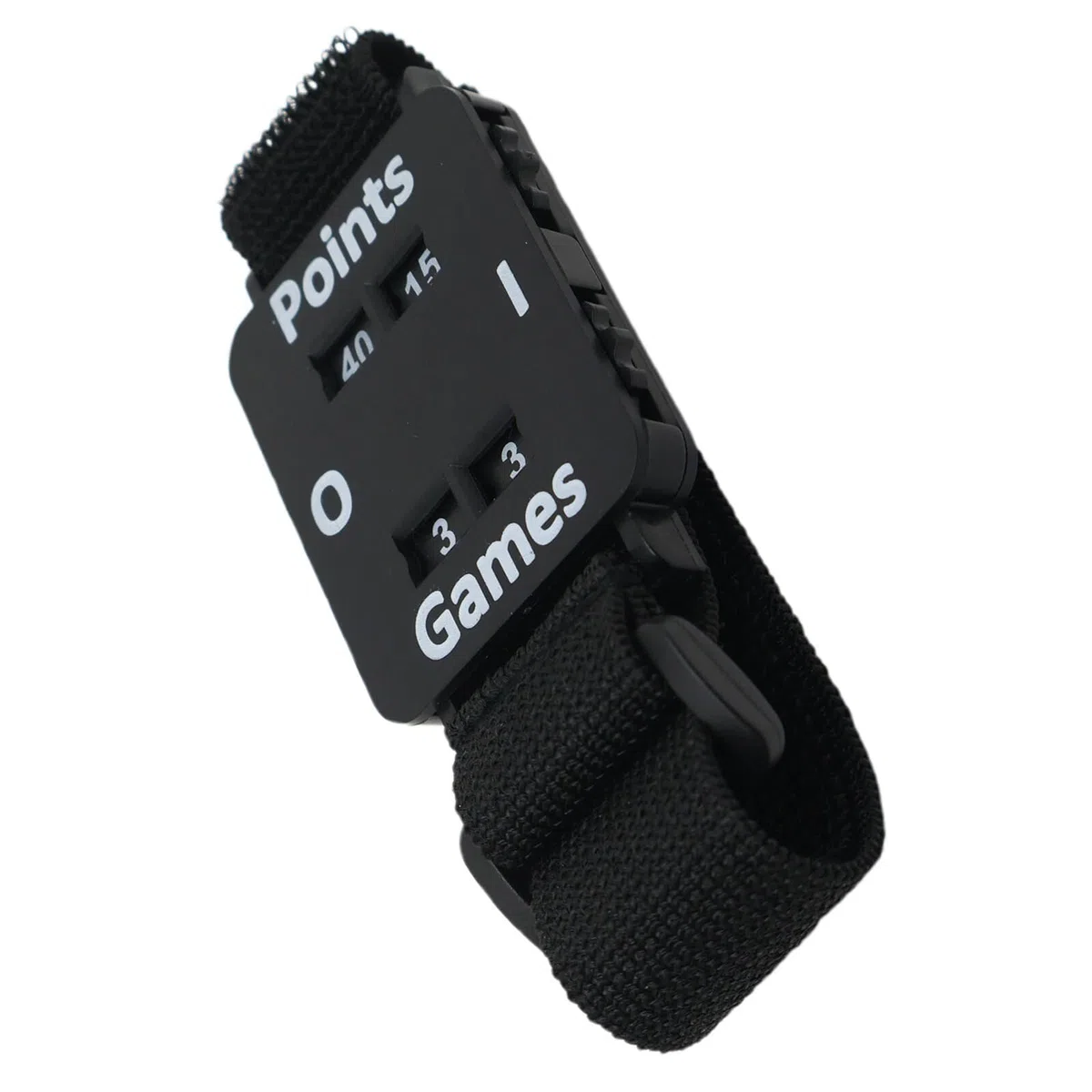 Pulsera Contador de Puntuación Ajustable Negra para Tenis, Críquet, Pádel y Pickleball, Reloj Contador Portátil de Golpes con Pantalla HD para Entrenamiento y Competición al Aire