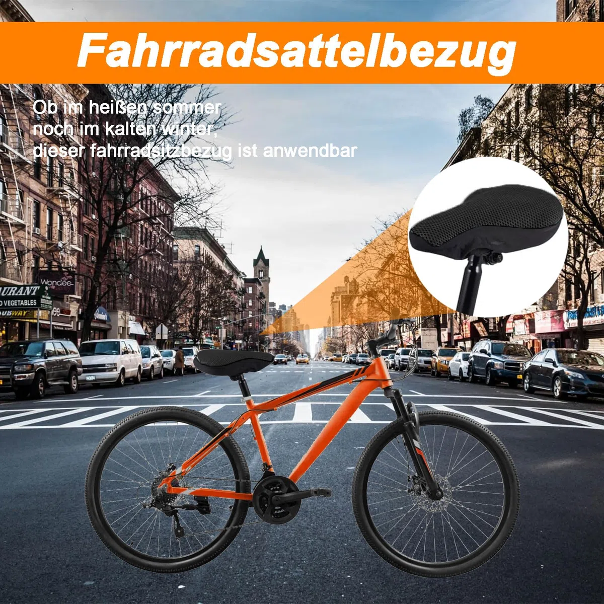 Funda de Sillín de Bicicleta, 2 piezas Funda Acolchada Transpirable Cómoda, Cojín de Bicicleta para Hombre y Mujer, Accesorios para Bicicletas, para Bicicletas de Carretera, Montaña y Ciudad, Negro