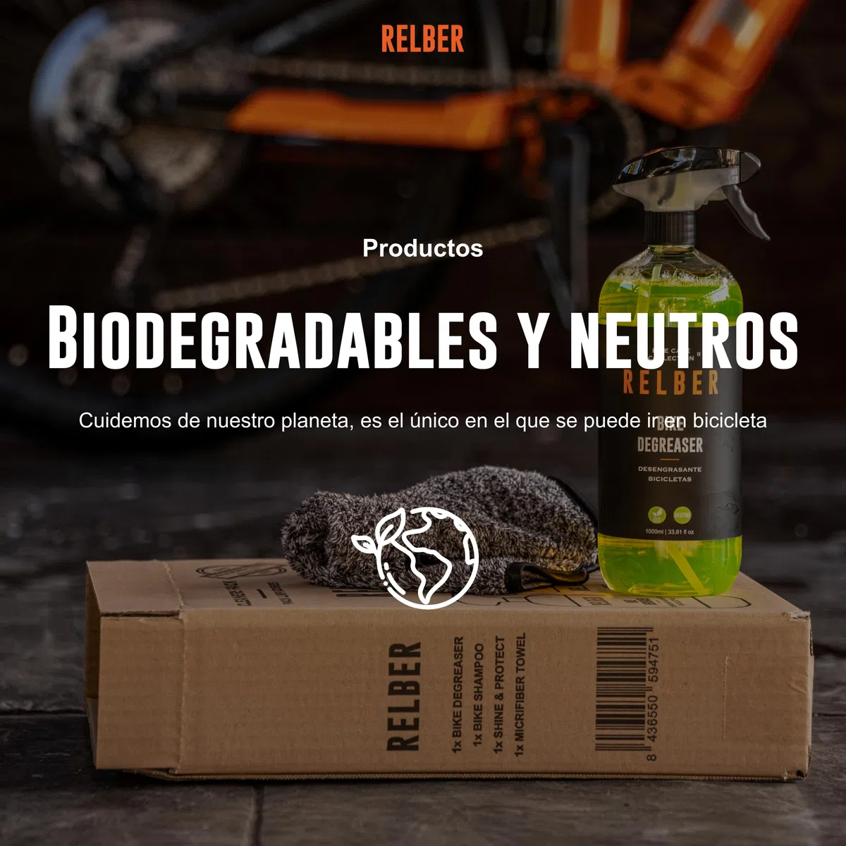 relber - Abrillantador y Protector Bicicleta 1L | Abrillantador de Neumaticos Ciclismo | Kit Limpieza Bicicleta MTB o Bicicleta Carretera | Shine and Protect Bike | Limpiadores para Bicicletas