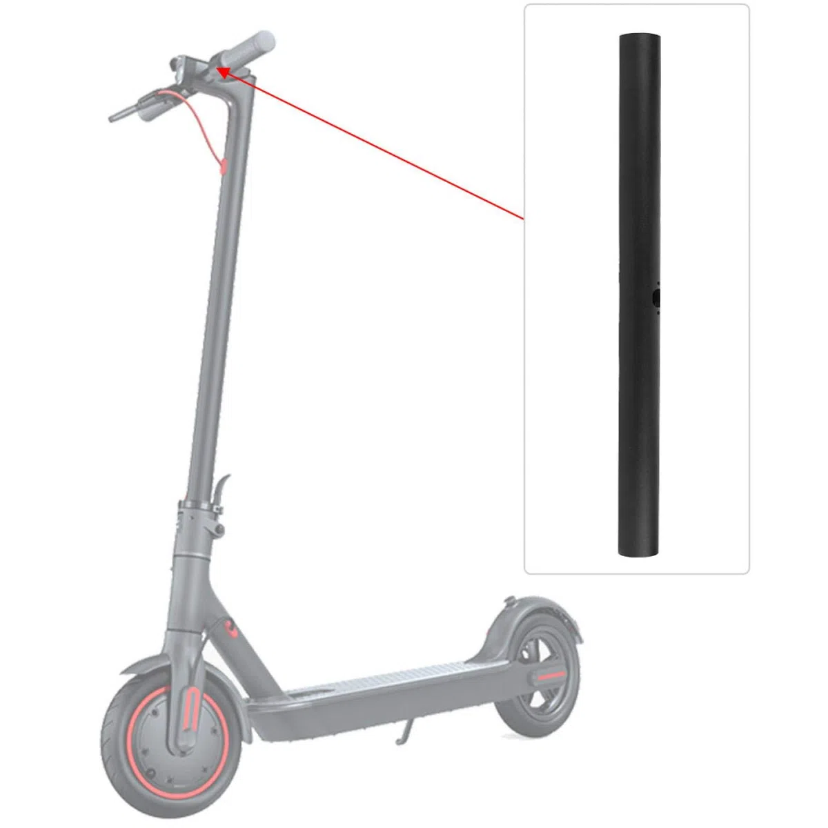 Vbest life Manillar, Manillar Recto de aleación de Aluminio para Scooters eléctricos Mijia, reparación de Piezas de Repuesto, Accesorios