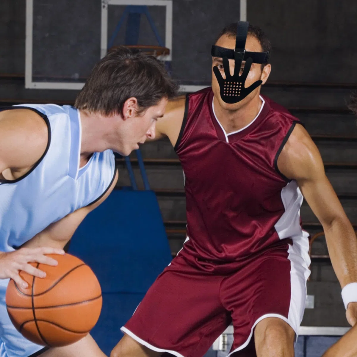 Máscara de entrenamiento de disparos que bloquea los ojos, máscara de baloncesto, máscara facial de baloncesto, máscara de entrenamiento de resistencia de tiro, equipo de entrenamiento de