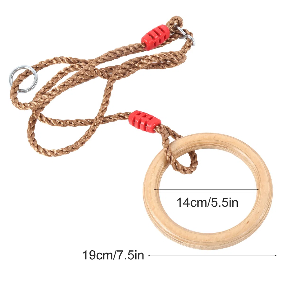 2 Unids/Set Madera Fitness Madera Gimnasia Anillo con Cuerda Niños Deportes Columpios De Madera Anillos
