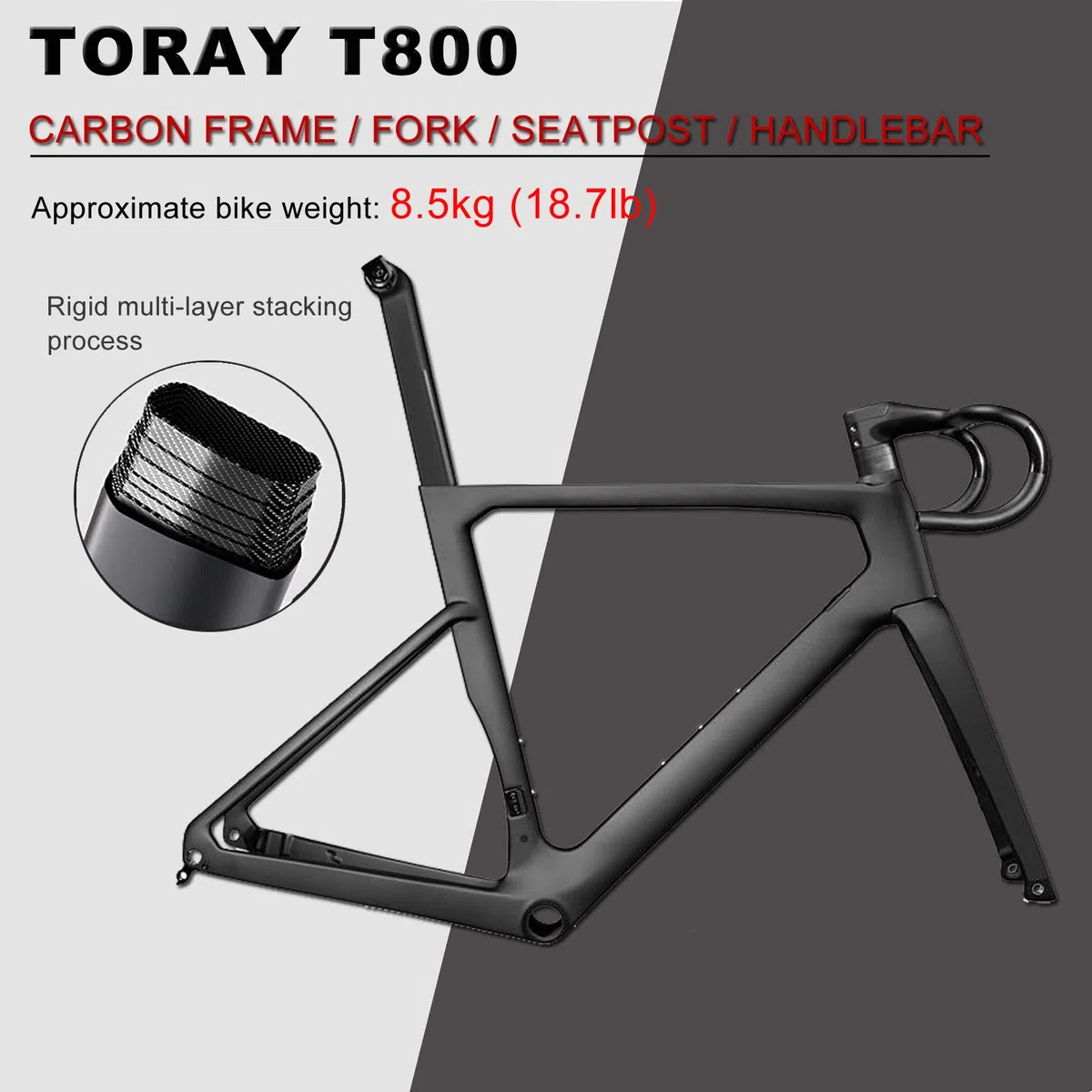 KABON Bicicleta de Carretera de Carbono, 700C Bicicleta de Carreras de Carbono con Freno de Disco Shimano 105 de 22 velocidades para Hombres y Mujeres