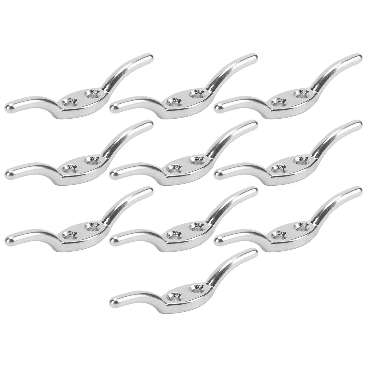Tbest Gancho de Cornamusa de Cuerda de Acero Inoxidable de 2 Pulgadas para Toldo de Asta de Bandera de Barco, Resistente Al óxido, Grado Marino 304 con Tornillos de Montaje
