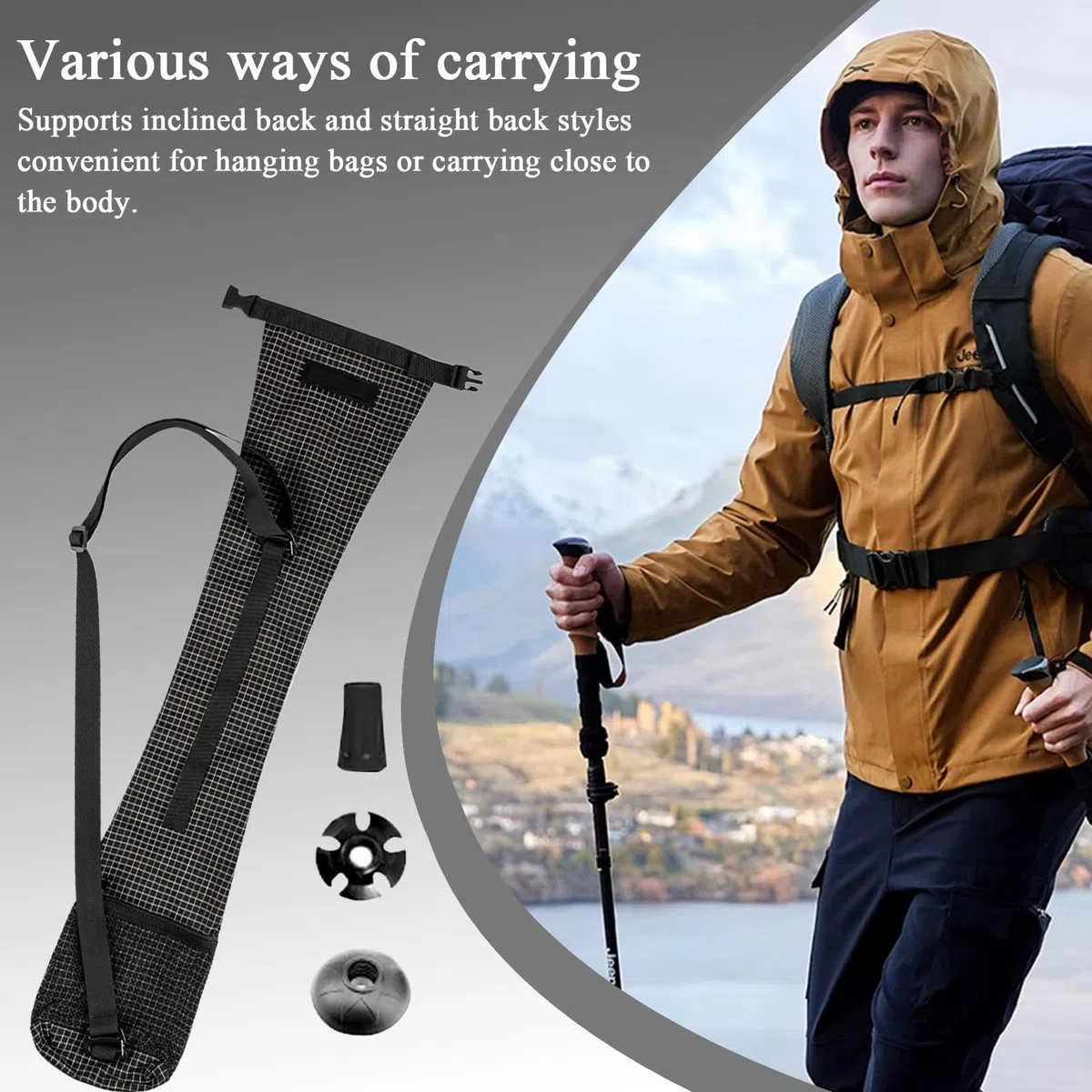 para Bastones de Trekking al Aire Libre - para Bastones de Trekking para mochileros, Impermeable para Bastones de Senderismo | de Viaje para Guardar Bastones de Trekking,