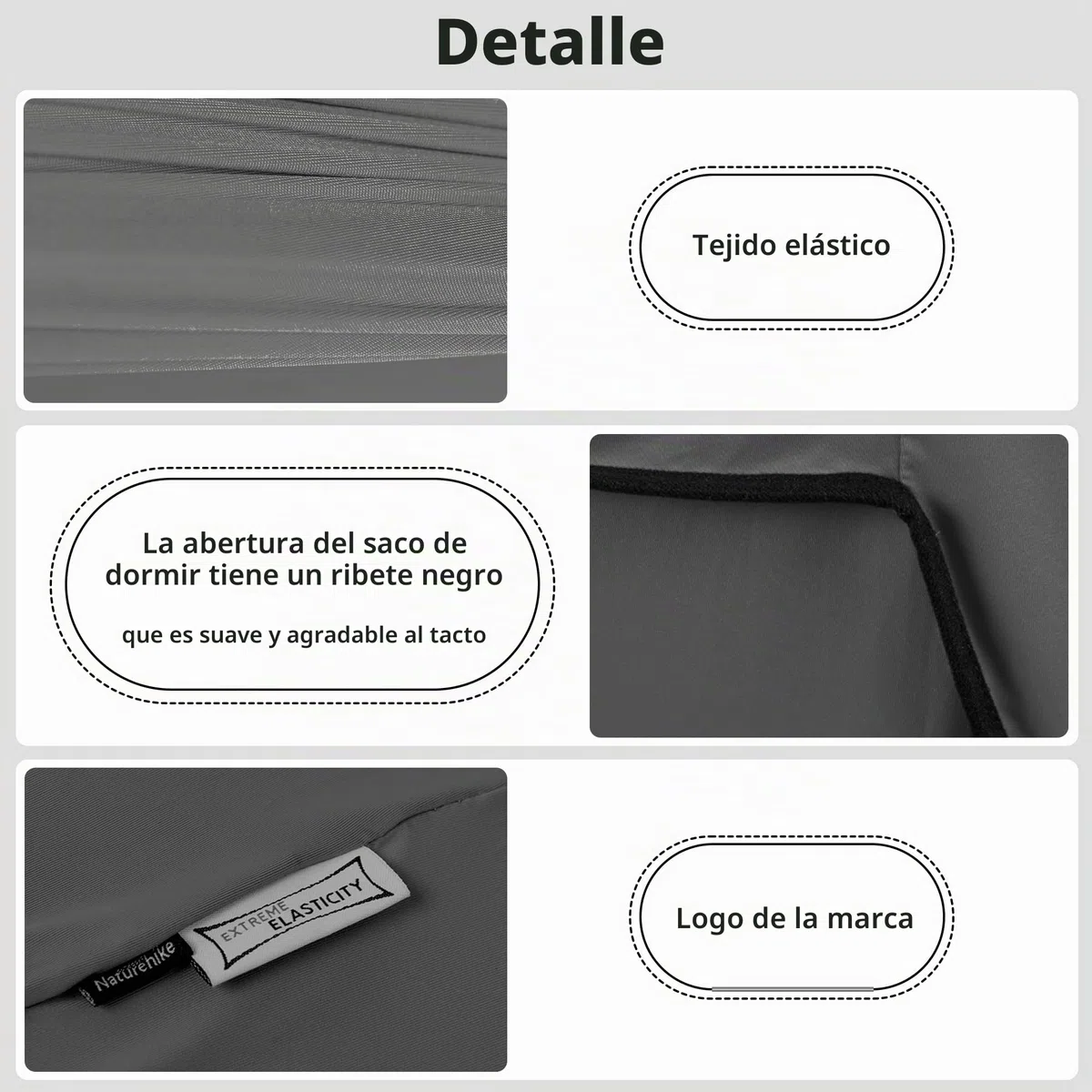 Naturehike Saco de dormir ultraligero para cabaña, solo 390 g, alta elasticidad, saco de dormir de viaje con tamaño pequeño para mochileros, hostales y camping