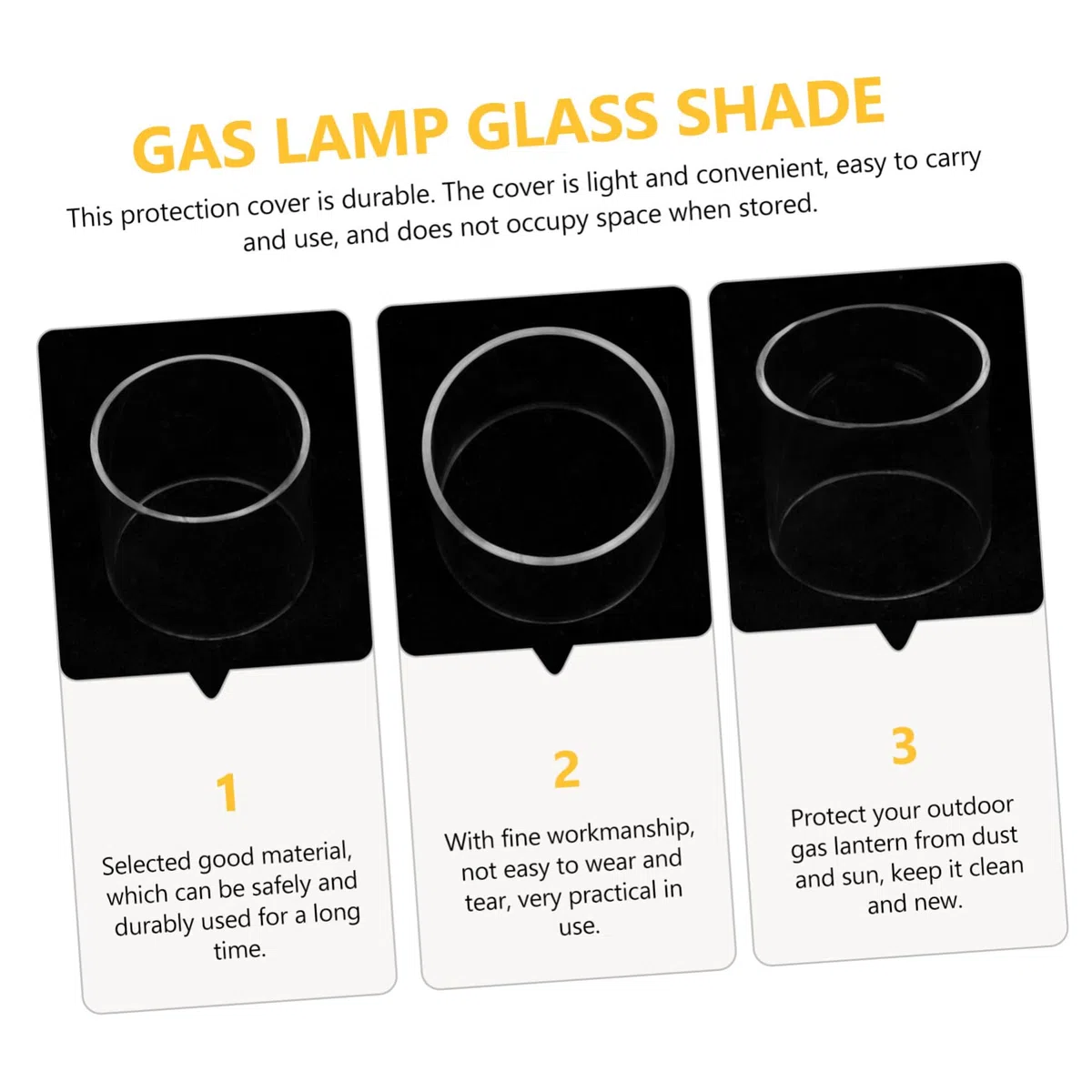 TEHAUX Sombra De La Linterna De Gas De Cristal Para Camping Protector Ligero Y Transparente Cubierta Para Linternas De Gas Al Aire Libre