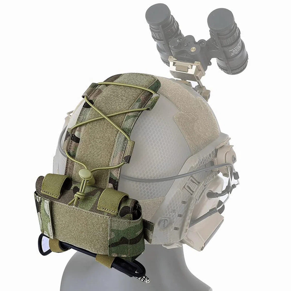 KRYDEX MK1 - Funda de batería para casco táctico con gancho Multicam