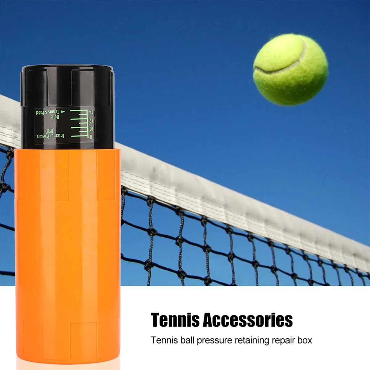 Bote presurizador de pelotas de tenis y contenedor de mantenimiento de presión: Caja guardadora de pelotas para mantenimiento y reparación