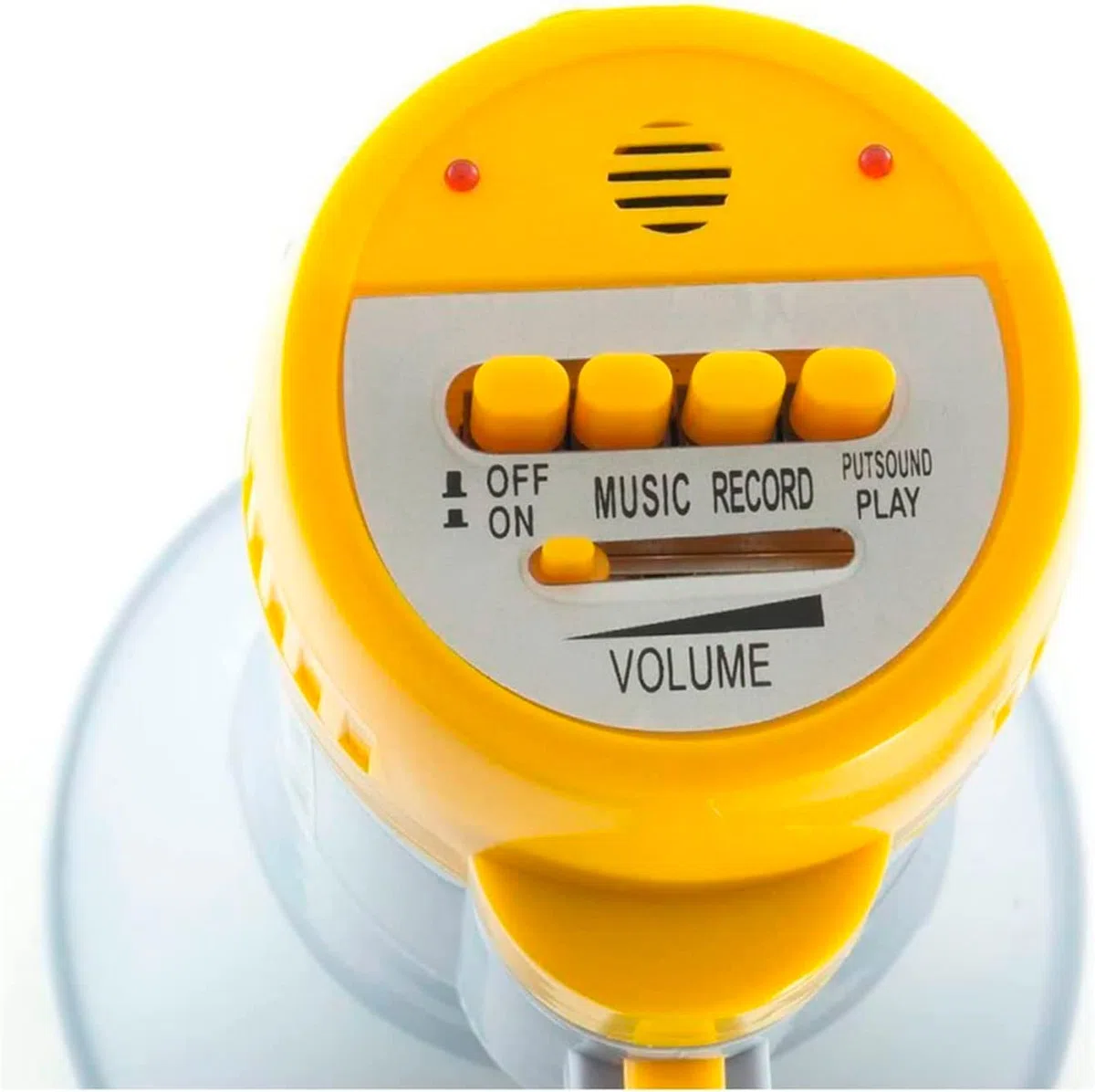 Megáfono portátil Profesional con Mango Plegable | Ajuste de Volumen, Sirena y grabadora de Sonido | 4 Pilas LR20 no incluídas | 25 x 15 cm | Potencia 10W | Amarillo, Naranja y Rojo