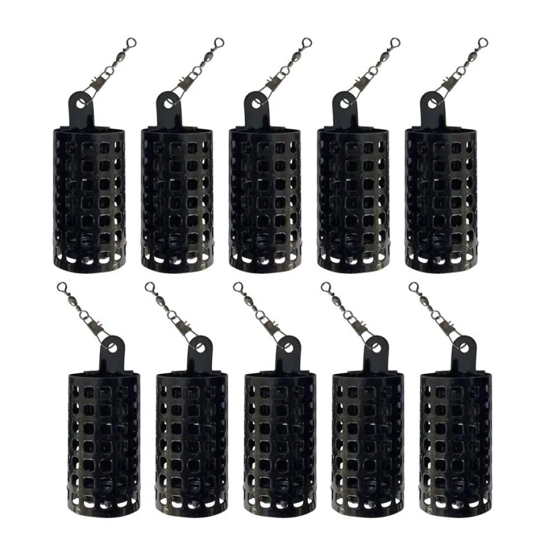 Caza de Pesca Caza de Metal Tackle de Pesca Titular de Pesca Cebador de Cebo Cesta de Trampa de Cebo 10 Piezas 20g Caza de señuelo de Pesca